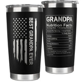 KATLADIZ Grandpa Gifts - Grandpa Birthday Gifts from Grandchildren - Fathers Day Gift, Birthday Christmas for Grandfather - Grandfather Gift Ideas from Granddaughter, Grandson - 20 Oz Black Tumbler