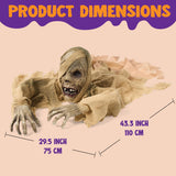 JOYIN Halloween Zombie Groundbreaker Outdoor Decoration, Zombie Groundbreaker with Light-up Eye and Creepy Sound (IR Sensor Activated) for Halloween Outside, Lawn, Graveyard Decor, Haunted House Props