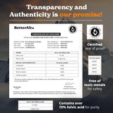 Better Alt Pure Himalayan Shilajit Resin Pack of 5 High Potency Gold Grade 375 Servings for Energy Boost & Immune Support, 85+ Trace Minerals, 75%+ Fulvic Acid, with Lab Test Report,400 mg