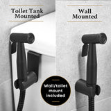 Purrfectzone Black Bidet Sprayer for Toilet, Handheld Shower Kit, Easy-to-Install Toilet Handheld Set, Hand Held Stainless Steel with Adjustable Flow, Cloth Diaper Sprayer Shattaf