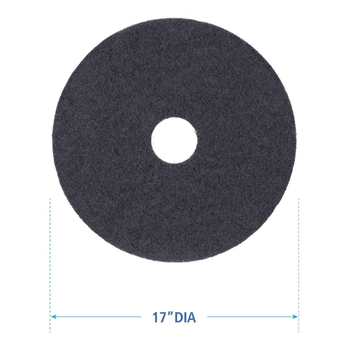Boardwalk Stripping Floor Pads, 17" Diameter, Black, 5/Carton
