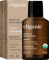 Cliganic Organic Cedarwood Essential Oil - 100% Pure Natural for Aromatherapy Diffuser | Non-GMO Verified (Packaging May Vary)