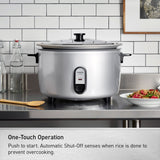 Panasonic Commercial Electric Rice Cooker, 208V Extra-Large Capacity 80-Cup (Cooked), 40-Cup (Uncooked) with One-Touch Operation - SR-GA721L - Silver