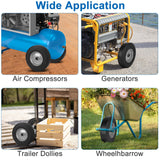 phepetroll 10" x 2.5" Flat Free Solid Rubber Tires 10 Inch Hand Truck Solid Wheels Replacement with 5/8" Axles, 8 Spacers 4 Pins for Hand Trucks, Wheelbarrows, Dolly Trolleies, 2 Packs