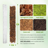EOX Plastic Moss Pole for Monstera and Climbing Plants, 24-Inch, 4-Pack