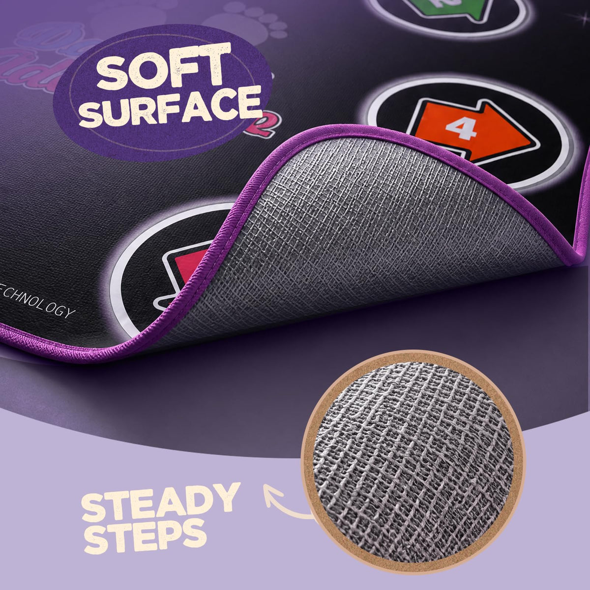 Dance Mat Toys with Bluetooth, Electronic Dance Pad for 3-12 Year Old Kids