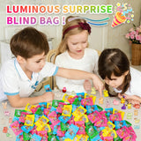 EKisemio 120 Pcs Mystery Bags Mini Resin Animals Glow in the Dark, Blind Bags Luminous Animals Figures Variety Pack for Dollhouse Accessories Fairy Garden Surprise Collectible Figurines Desk Pets