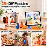 Entina Tina2C 3D Printer for Beginners, Fully Assembled Starter Mini 3D Printer, Start in 8 Mins, App & WiFi Control, Auto Leveling, 3500+ Model Library, 25+ Creative DIY Modules for STEM, Home