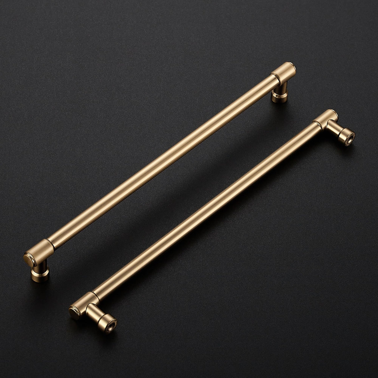 Ravinte 10 Pack 10 Inch Hole Center Solid Kitchen Cabinet Handles Champagne Bronze Dresser Pulls Cabinet Drawer Pulls for Kitchen Cupboard Hardware