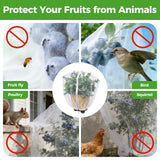 Blueberry Bush Netting Cover 2 Pack 4.5 x 4.5 ft, Bird Netting with Zipper & Drawstring, Reusable Berry Bush Netting for Blueberries & Garden Plants, Bird Deer Insect and Poultry Barrier