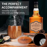 Mieaoll Charred Wooden Whiskey Glasses, Bourbon Gifts for Men, 2 Pack