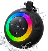 Stocking Stuffers for Men Teens Boys : Birthday Christmas White Elephant Gifts for Adults Women Girl Trendy Stuff, Shower Speaker Bluetooth Waterproof IPX7 Loud with Suction Cup, Cool Gadgets-Black