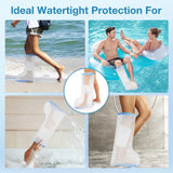 Waterproof Extra Wide Leg Cast Cover for Shower Adults, Extra Large Leg Shower Cover with Non-Slip Bottom, Watertight Foot Protector for Plus Size Adults Surgery Shower Boot
