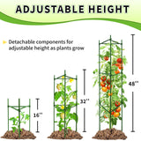 TCBWFY 4-Pack 48-Inch Adjustable Tomato Cages, Heavy-Duty Metal Plant Support Trellis for Garden and Pots, DIY Tomato Stakes, Height Adjustable 16 to 192 Inches