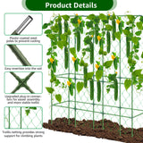 65"×48" Upgrade Heightened Cucumber Trellis for Raised Bed, U-Shape Garden Trellis for Climbing Plants Outdoor, Metal Arch Trellis for Fruit Vegetable Flower