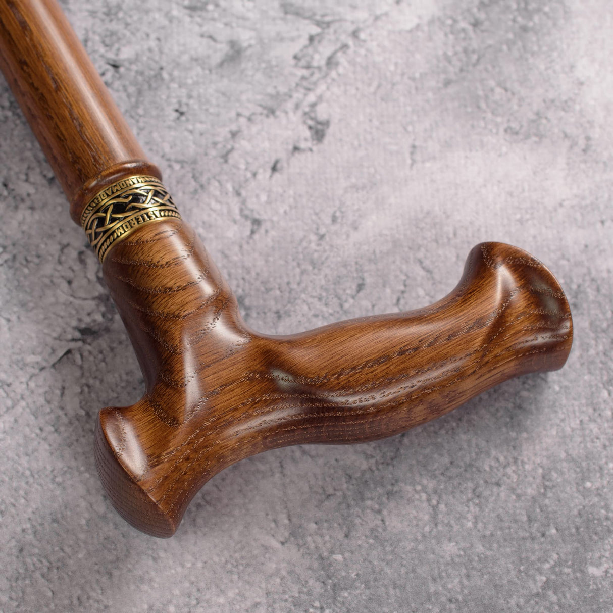 Asterom Walking Cane - Handmade, Ergonomic, Wooden Canes for Men & Women - Unique Wood Walking Sticks for Seniors (Caramel, 35 Inches)