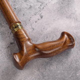 Asterom Walking Cane - Handmade, Ergonomic, Wooden Canes for Men & Women - Unique Wood Walking Sticks for Seniors (Caramel, 35 Inches)