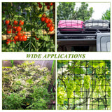 GBACHOOSE 2 Pack 5x5 ft Elastic Trellis Netting for Grow Tent, Heavy Duty Plant Support Net with Steel Hooks and 100 Zip Ties, Black Garden Trellis Net for Tomatoes, Cucumbers, Vines