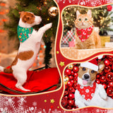 Chunful 30 Pcs Holiday Dog Bandanas Bulk for Fall Thanksgiving Halloween Christmas with Maple Leaves Pumpkin Ghost Snowman Seasonal Triangle Pet Scarf for Small Medium Large 25.6 x 17.7 x 17.7 in