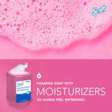 Scott Professional Foam Hand Soap with Moisturizers (91552), 1.0 L, Foaming, Pink, Floral Scent, Manual Refills (6 Bottles)