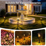 LETMY Solar Pathway Lights Outdoor, 8 Pack Bright Solar Lights Outdoor, IP66 Waterproof Auto On/Off Solar Garden Lights Solar Powered Landscape Lighting for Yard Patio Walkway Driveway Pathway - Black