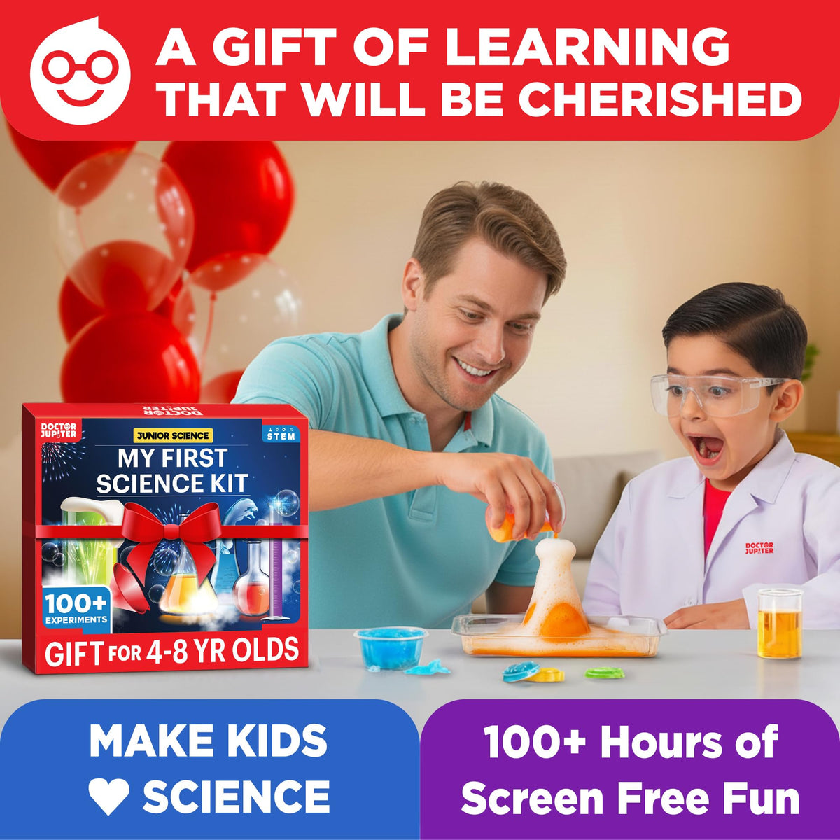 Doctor Jupiter My First Science Experiments Kit for Kids Ages 4+