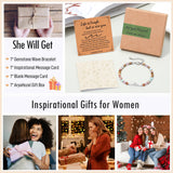 Inspirational Gifts for Women, Wave Bracelets Friendship Gifts Women Birthday Best Friend Graduation Breast Cancer Survivor Care Get Well Divorce Sympathy Life Is Tough Easter Stocking Stuffers