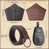 Berenlu Renaissance Accessories, Medieval Belt & Faux Leather Bracers