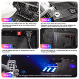 Fancybling 2000W Fog Machine, 3 in 1 Fog Bubble Machine with 2 Bubble Fans, 18 RGB LED Lights Smoke Bubble ALL IN ONE Fog Machine, Bubble Machine for Halloween Christmas Party Wedding Birthday