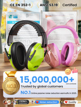 Dr.meter Noise Cancelling Headphones for Kids Adults 2 PACK, SNR27.4 Ear Protection Kids Ear Muffs, Adjustable Earmuffs for Monster Jams, Sensory Autism, Concerts, Fireworks