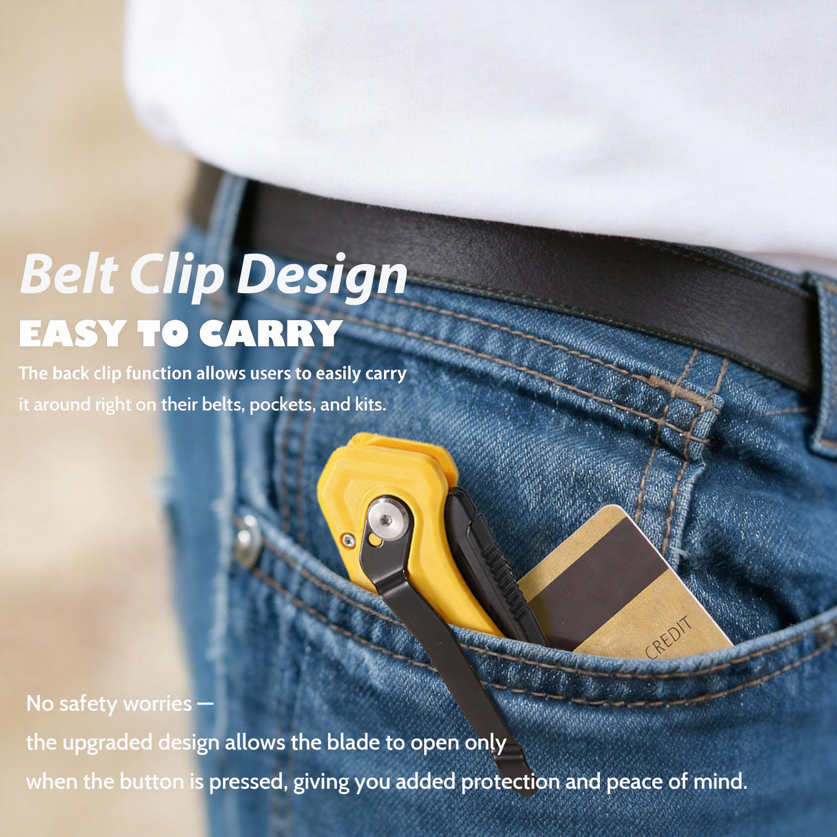 REXBETI Folding Pocket Utility Knife Quick-change SK2 Box Cutter for Cartons, Cardboard and Boxes, Back-lock Mechanism with 20 Extra Blades (12 folding utility knife)