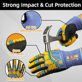 Schwer PRO-SKIN Impact Gloves with ANSI A4 Cut Reistant Protection, Flexible and Comfortable Work Gloves with Grip，Touchscreen, Used for Oil and Gas E&P，Mechanic, Construction, XL, PM3900-T