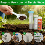 AKSBTEC Soil Test Kit 4-in-1 for Lawns & Gardens – 40 Tests (pH, Nitrogen, Phosphorus, Potassium) – Easy Soil Testing Kit for Vegetable Garden, Lawn & Plants