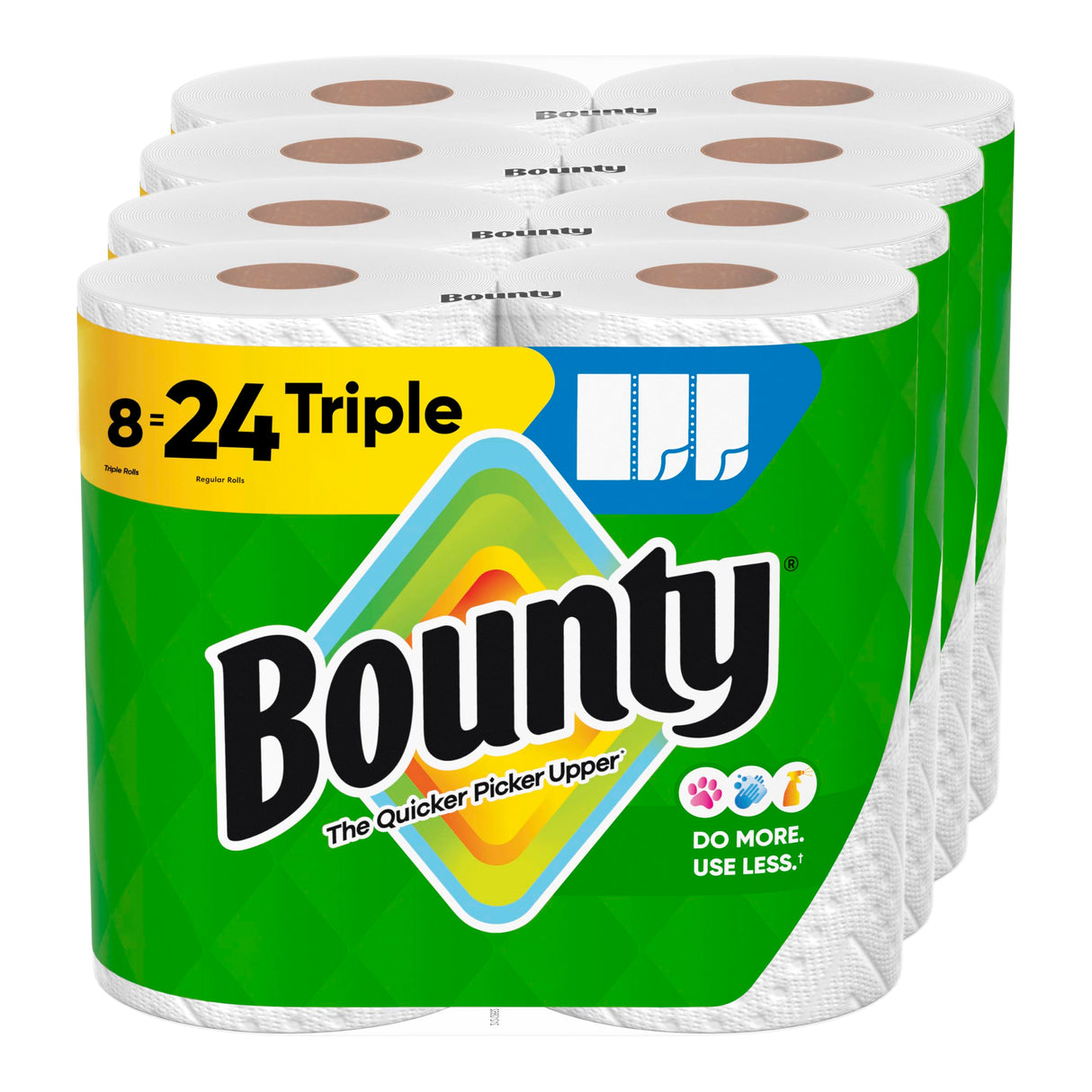 Bounty Select-A-Size Paper Towels, White, 8 Triple Rolls = 24 Regular Rolls