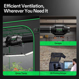 VIVOSUN T4 Smart Filtration Kit, Inline Fan, Controller, Carbon Filter,Duct
