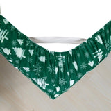 Elegant Comfort Luxury Soft Bed Sheets Holiday Pattern 1500 Premium Hotel Quality Microfiber - Softness Wrinkle and Fade Resistant (6-Piece) Bedding Set, Queen, Hunter Green Christmas Tree