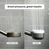 Canopy Handheld Filtered Shower Head & Scalp Massager - High Pressure Shower Head Filter for Hard Water - Shower Filter To Remove Impurities for Healthier Scalp, Skin & Hair - Hair Growth - Chrome