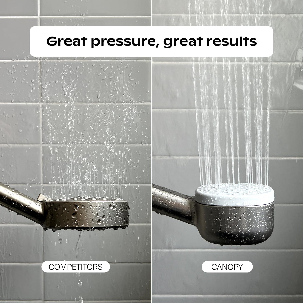 Canopy Handheld Filtered Shower Head & Scalp Massager - High Pressure Shower Head Filter for Hard Water - Shower Filter To Remove Impurities for Healthier Scalp, Skin & Hair - Hair Growth - Nickel