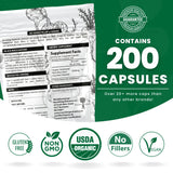 Organic Gelatinized Black Maca – 3X Stronger 200 Capsules for Men & Women, Natural Energy Supplement for Focus, Performance, Stamina & Endurance, Mood Enhancement and Stability, Mental Clarity 1000mg