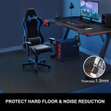 Office Chair Mat for Hard Floor, 50"x60" Large Computer Chair Mat, Unique Y-Shaped Pattern Floor Protector Rug for Rolling Chairs, Anti-Slip PVC Desk Floor Mat for Work, Home, Gaming