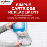 SC Johnson Professional Azure FOAM Dispenser and Refill Starter Kit, Wall Mount Soap Dispenser for Hand Soap, 1 Refresh Azure FOAM Hand Wash, 1 Liter Cartridge, 33.8 fl. oz., for Professional Use Only