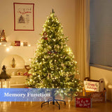 Tcamp 164FT 500 LED Christmas Lights, 8 Modes Christmas Tree Lights with Timer Memory Function, Green Wire Starry Fairy String Light for Xmas Tree Halloween Outdoor Indoor Decor (Warm White)