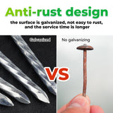 EISENSP 6.3-Inch Galvanized Heavy-Duty Landscape Stakes, (300-Pack) Spiral Metal Turf Spikes for Artificial Grass, Paver Edging, Weed Barrier, Securing Fences and More