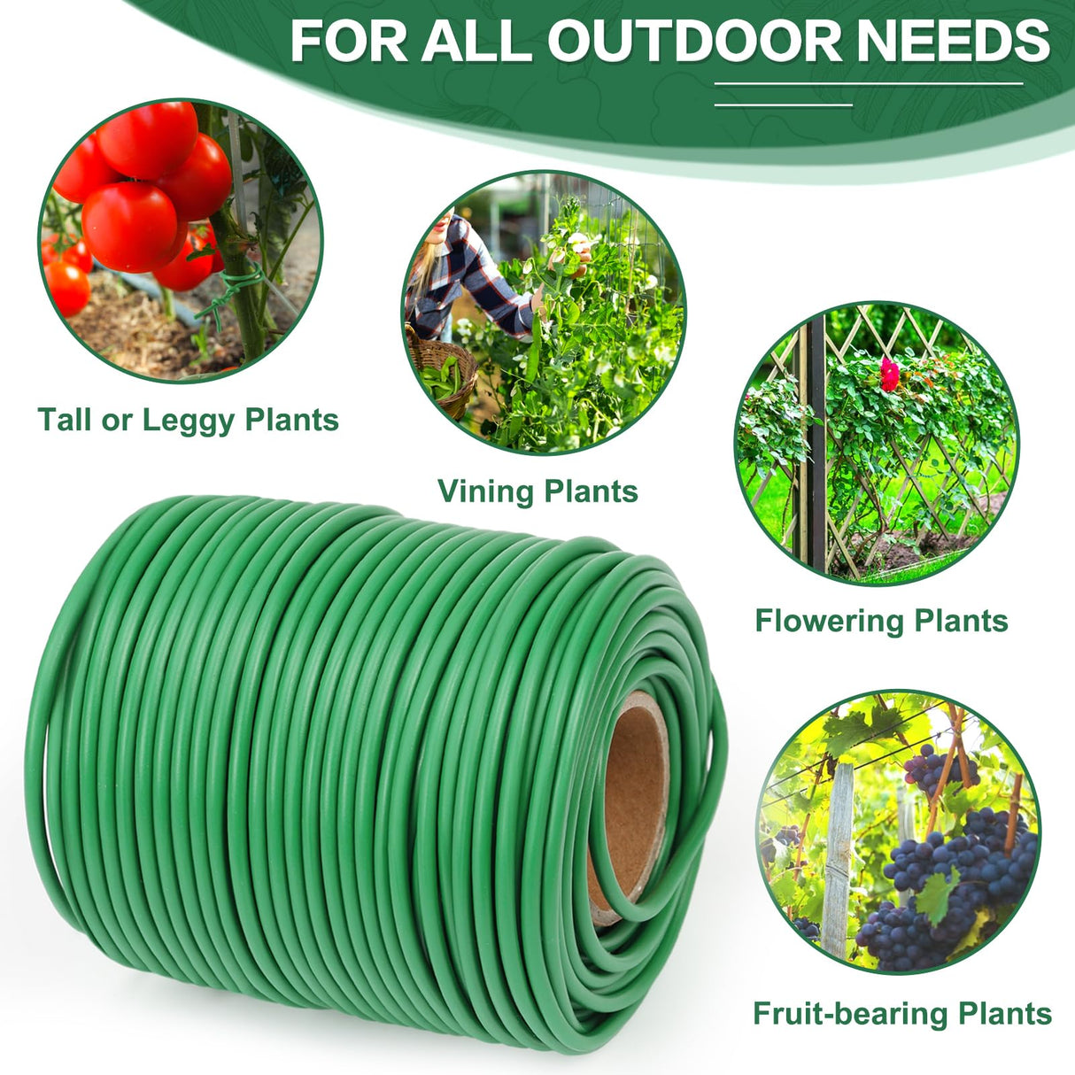 Tenn Well 164ft 3.5mm Garden Wire Soft Ties for Climbing Plants