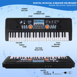 Pyle, Electric 49 Keys-Portable Digital Musical Karaoke Piano Keyboard-8 Rhythms 16 Tones, Stereo Speakers, Rechargeable Battery-Wired Microphone-Beginners Kids Adult PKBRD4113 (PKBRD4113.3)
