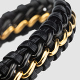 SERASAR Bracelets for Men 20cm Gold Gift Box Genuine Leather Cowhide Braided Adjust Able Magnetic Clasp Multi Layer Jewellery Rope Man Mans Male Mens Band Jewelry Accessories