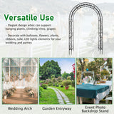 VINGLI Garden Arbor, Arch for Wedding Ceremony Party, Christmas Garden Decor Steel Garden Trellis for Plant Climbing, Pergola for Garden, Backyard, Lawn (Black-59x84)