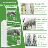 Garden Mesh Netting Kit, Plant Covers 10x30Ft Ultra Fine Mesh Netting & 6Pcs Garden Hoops &18 Clip, Garden Netting Kit for Raised Beds Plants Pest Barrier Greenhouse Row Cover Animal Protection Net