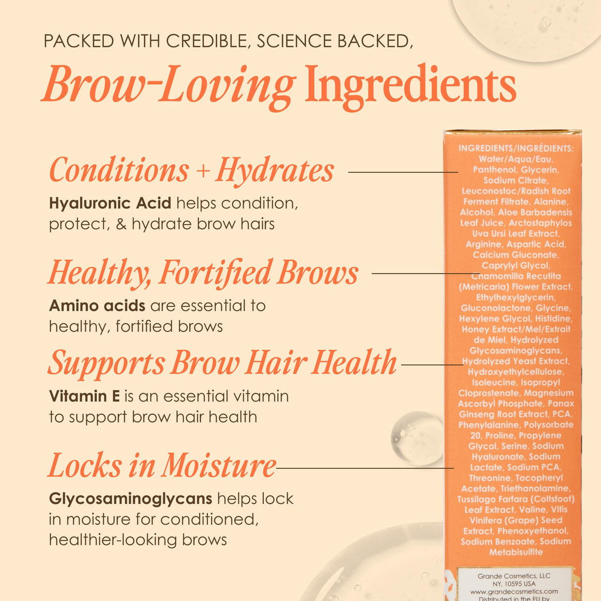 Grande Cosmetics GrandeBROW Brow Enhancing Serum, 0.1 Fl Oz