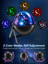 One Fire Star Projector Night Light for Kids Room, Bluetooth Speaker+Remote, 48 Lighting Cool Star Light Projector, Kids Room Decor, Christmas Gifts